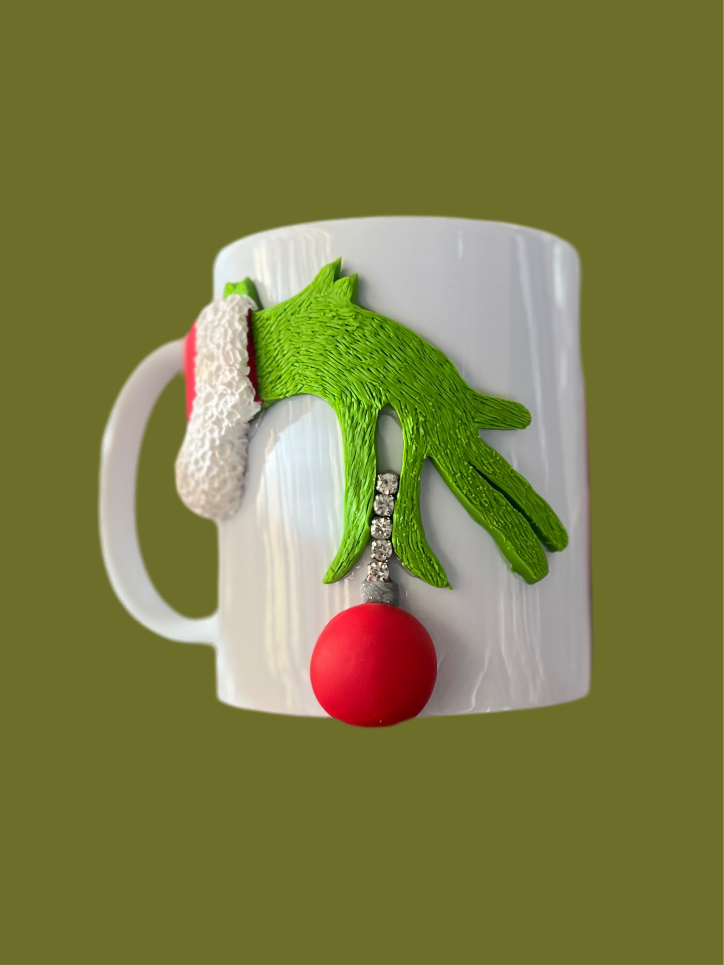 Grinch hand mug