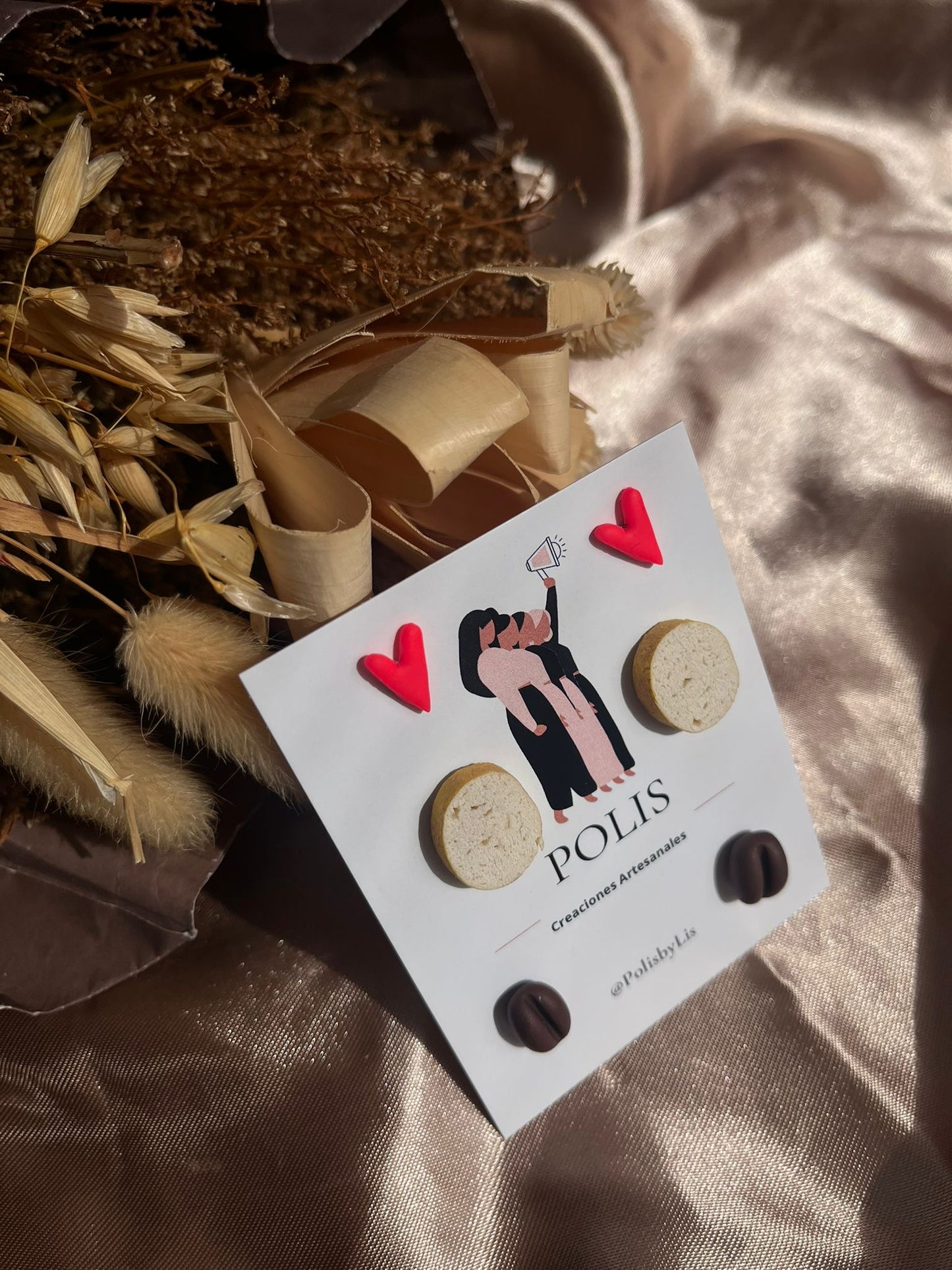 Set de studs “coffee girl”