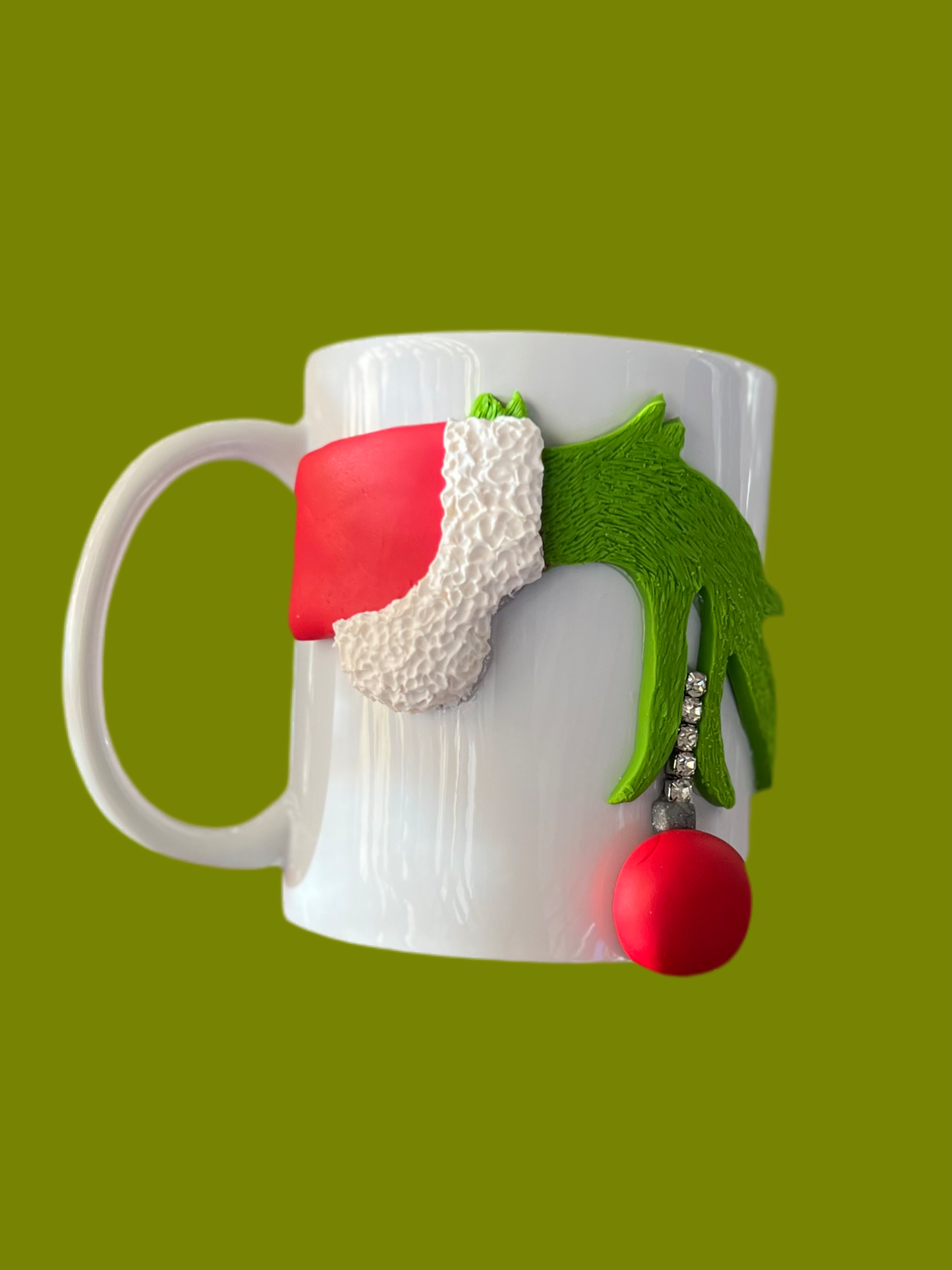 Grinch hand mug