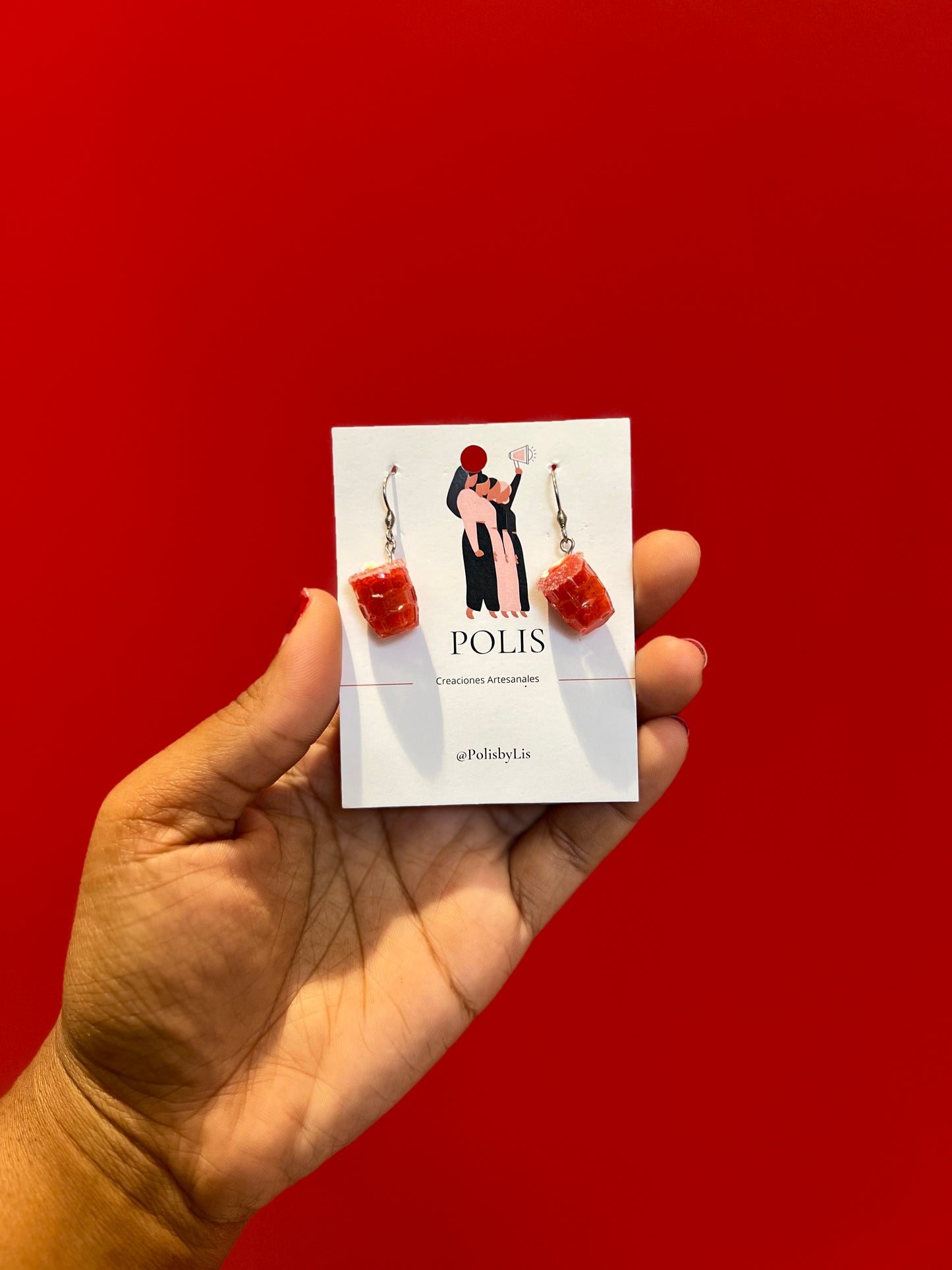 Complicidad earrings (margarita de fresa)