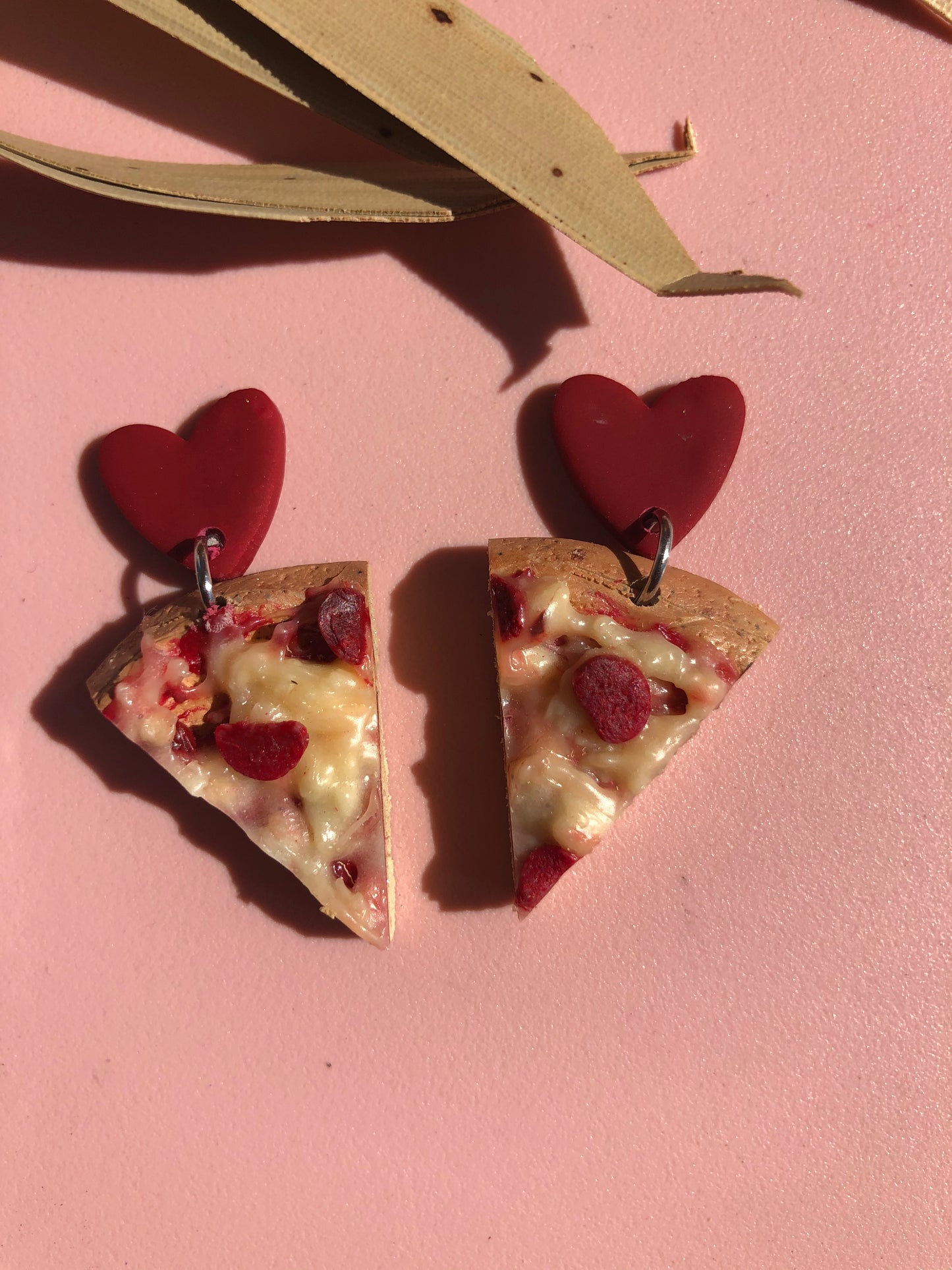 Pizza earrings