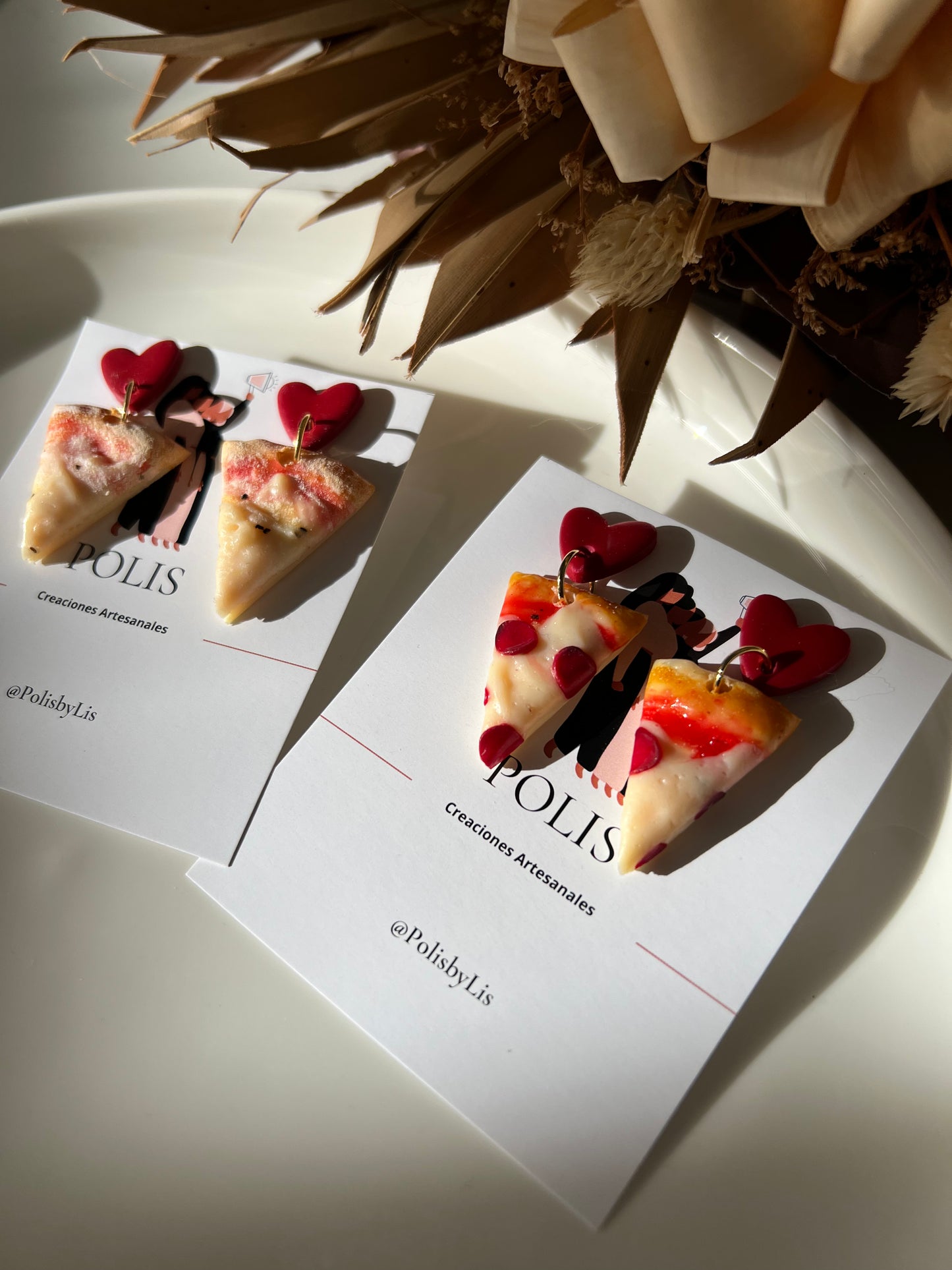 Pizza earrings