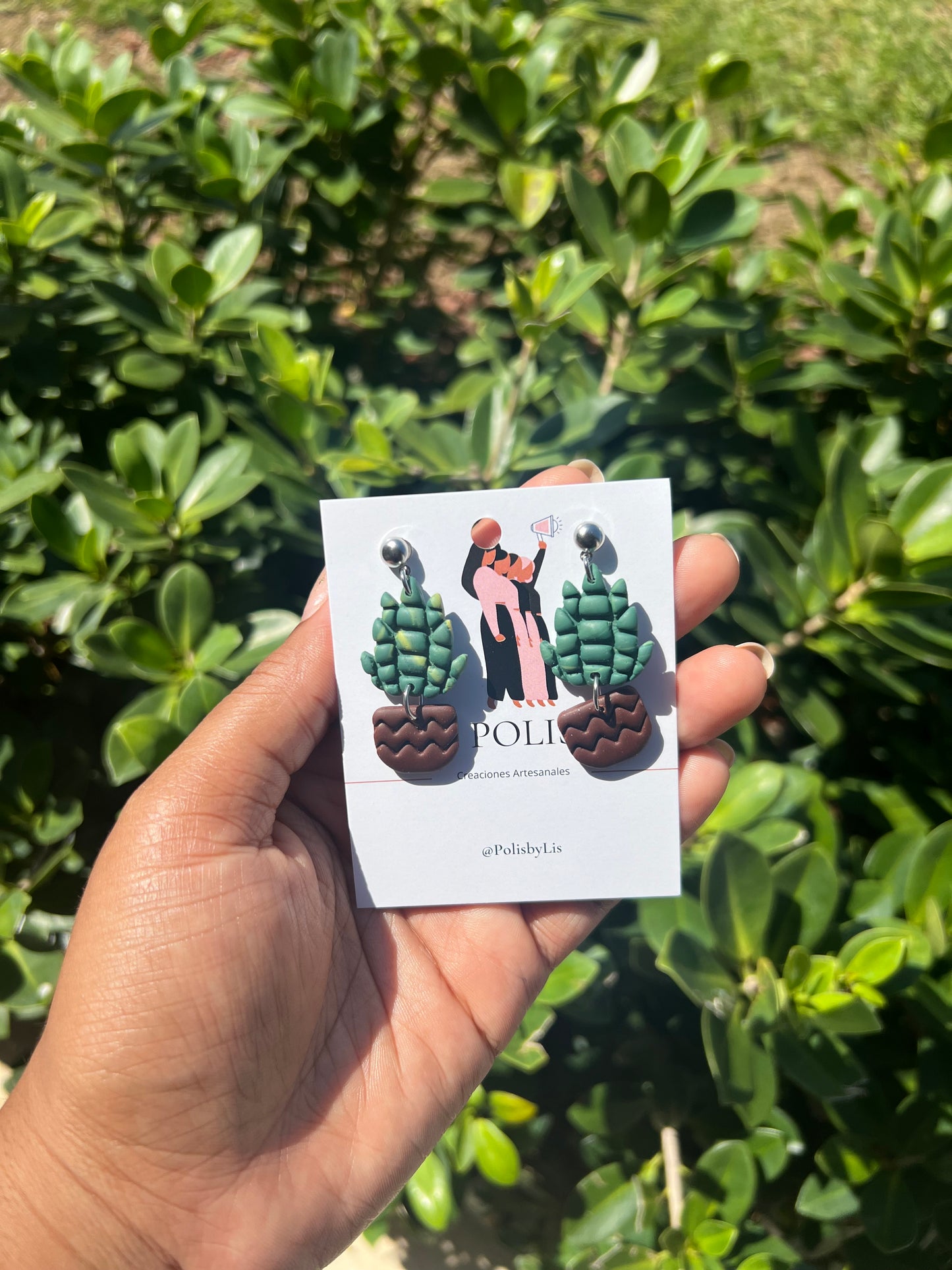 Snake plant earrings