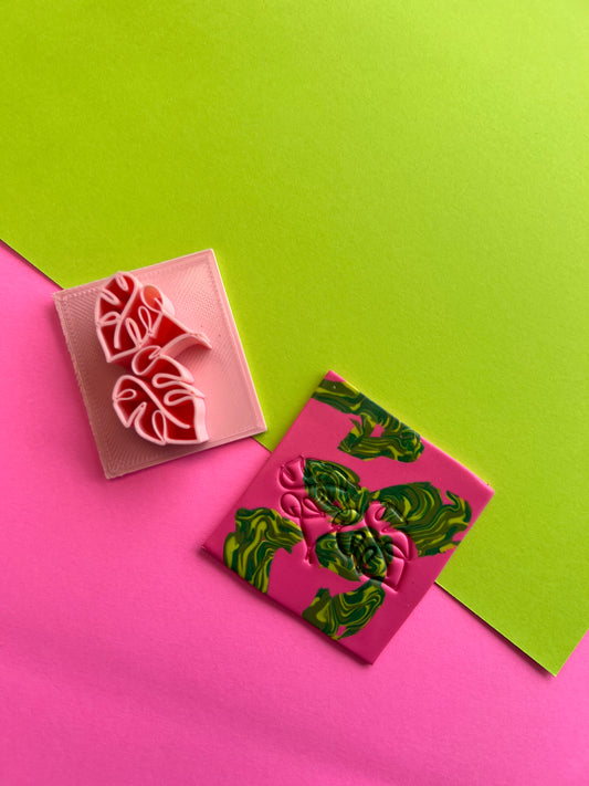 Estampilla de monstera