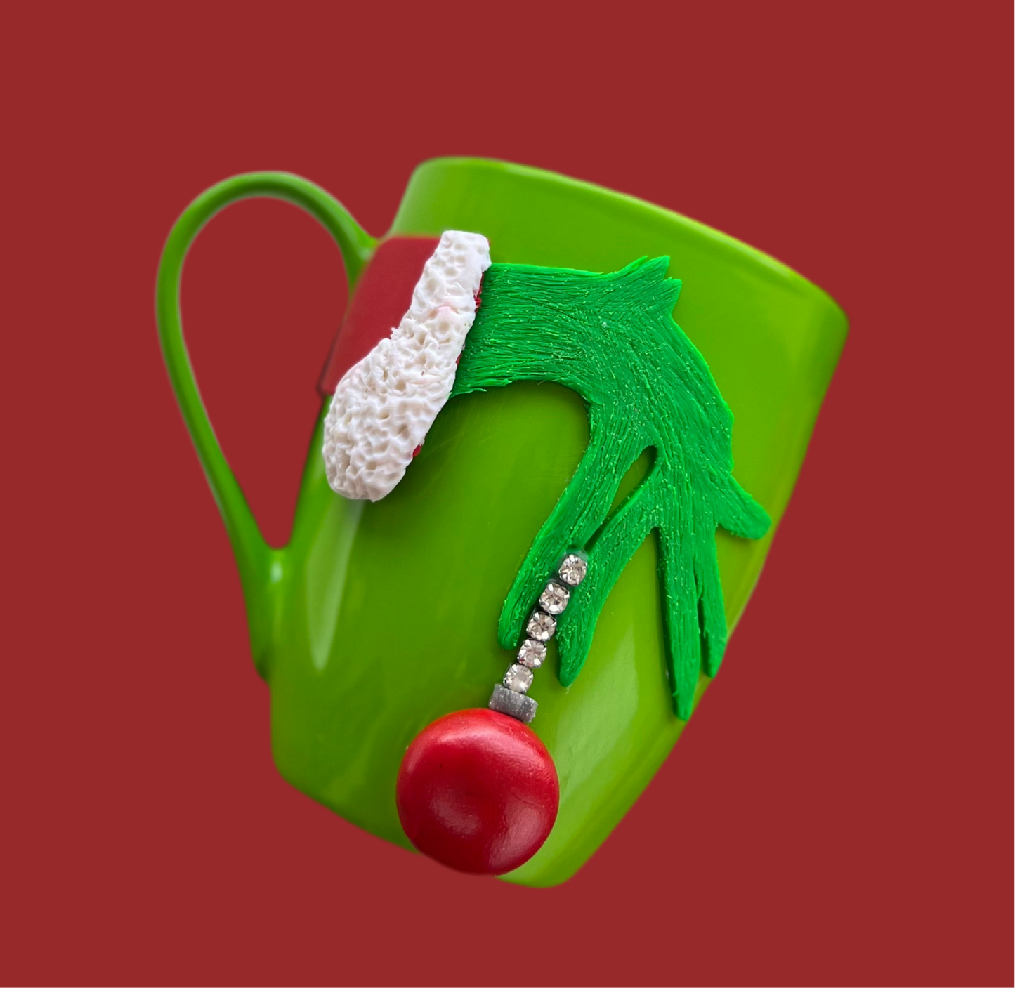 Grinch hand mug