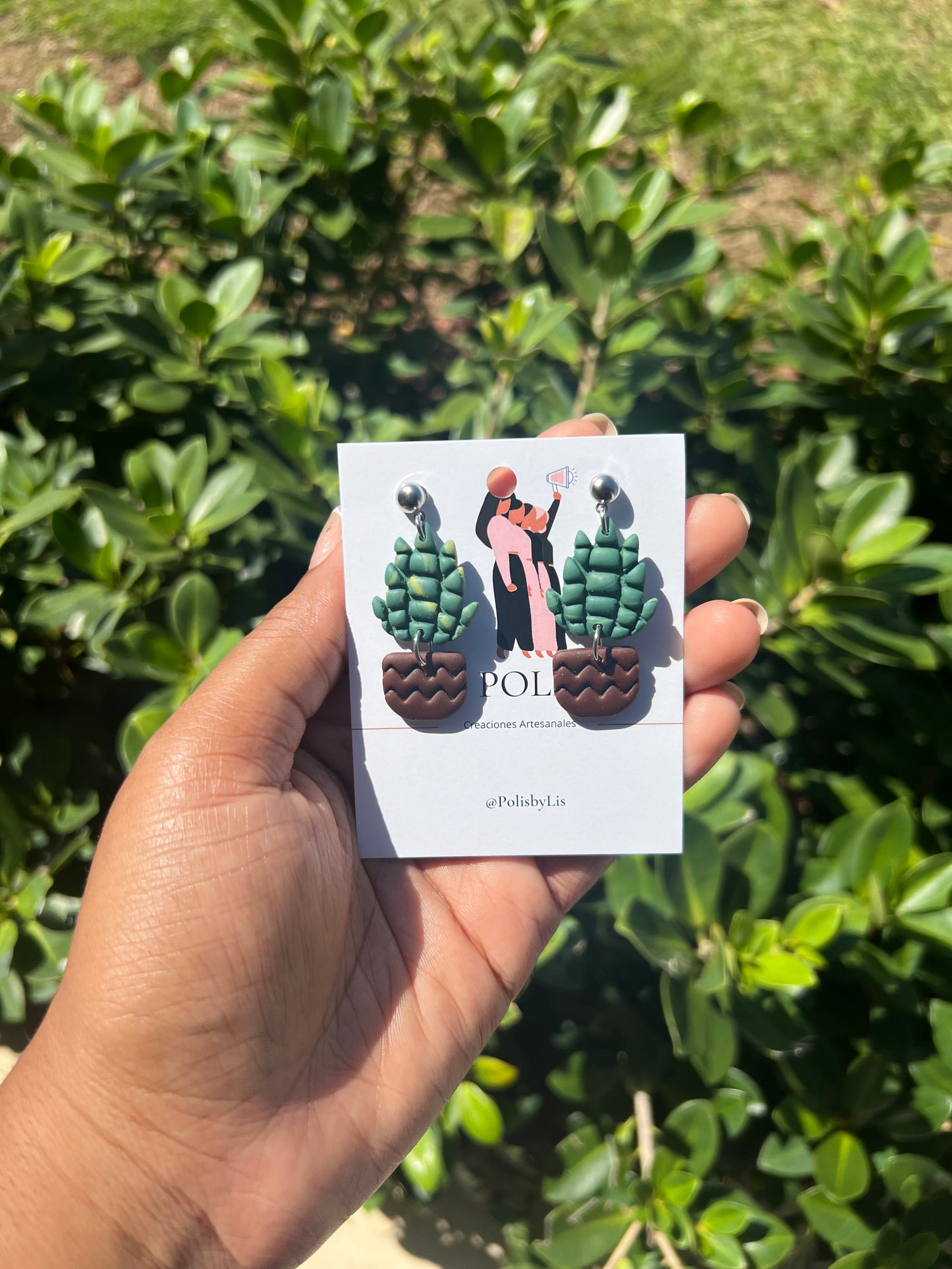 Snake plant earrings