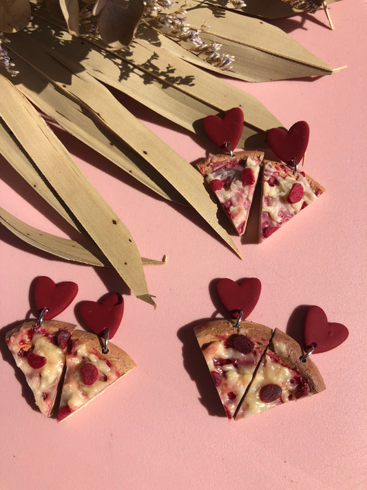 Pizza earrings