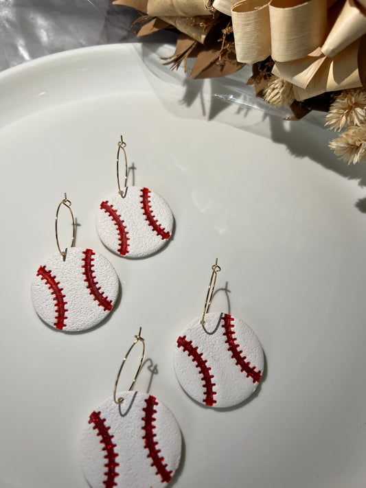 Baseball earrings