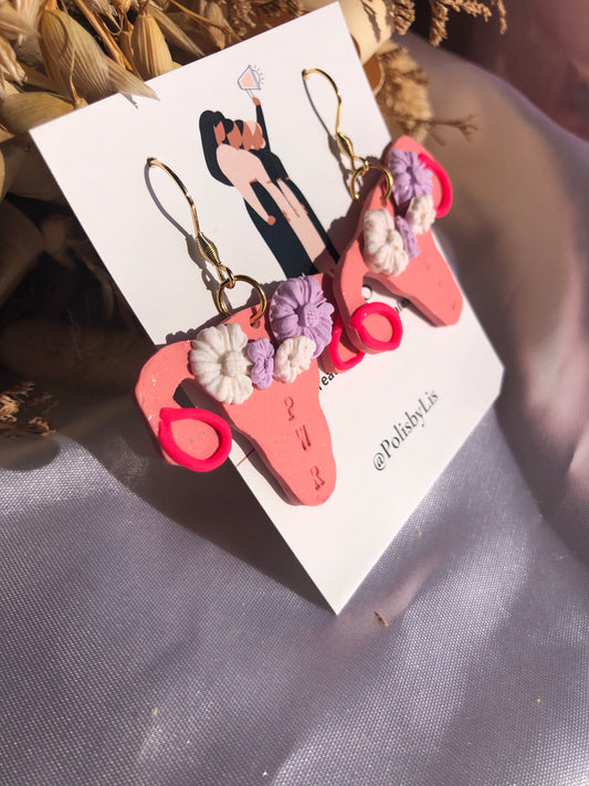 Uterus power earrings