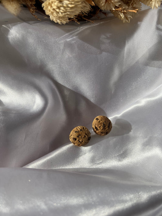 Chocolate chip cookies earrings